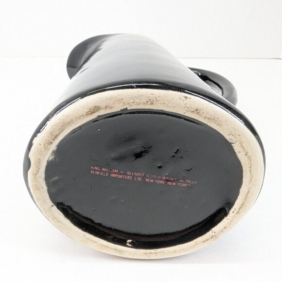 King William IV Blended Scotch Whisky Advertising Black Pub Jug Water Jug - Picture 6 of 6